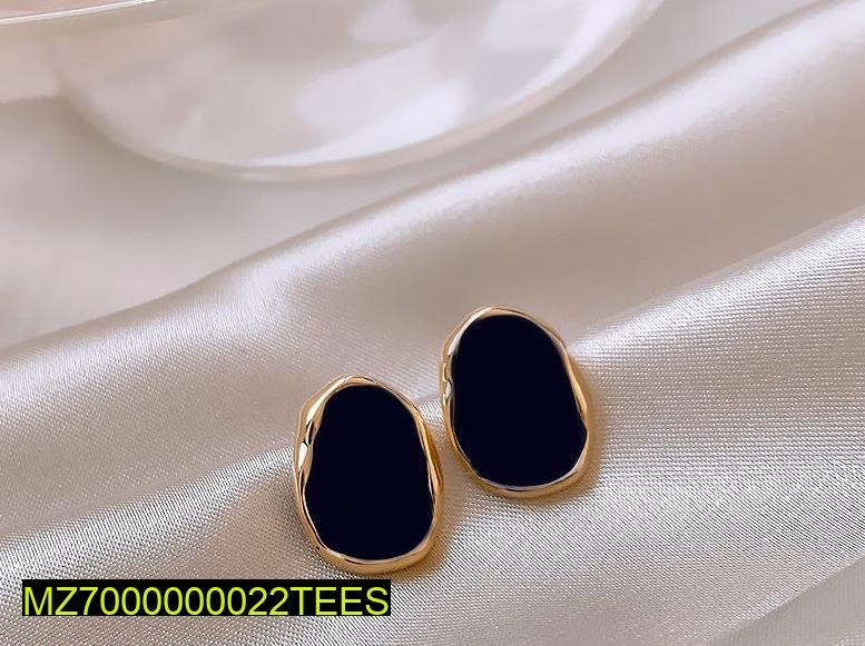 Eid Party Earrings Gold Tone Lightweight Alloy Studs 1.5x1cm