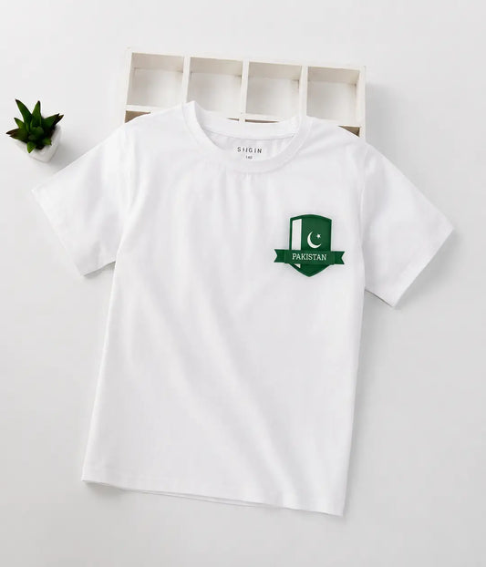 1 Pc Girl's Stitched Cotton Printed T-Shirt
