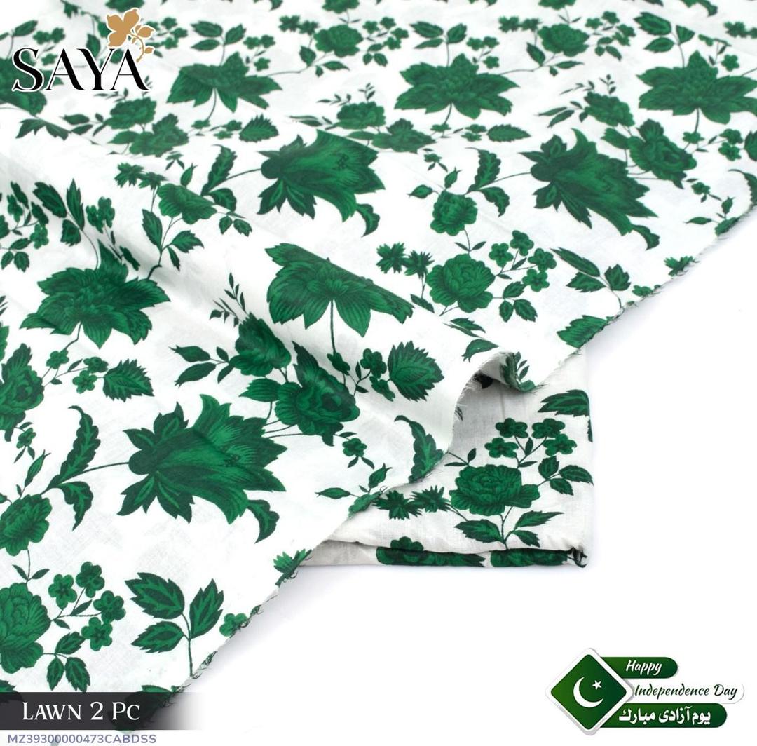 Green Floral Lawn Suit for 14th August Pakistan