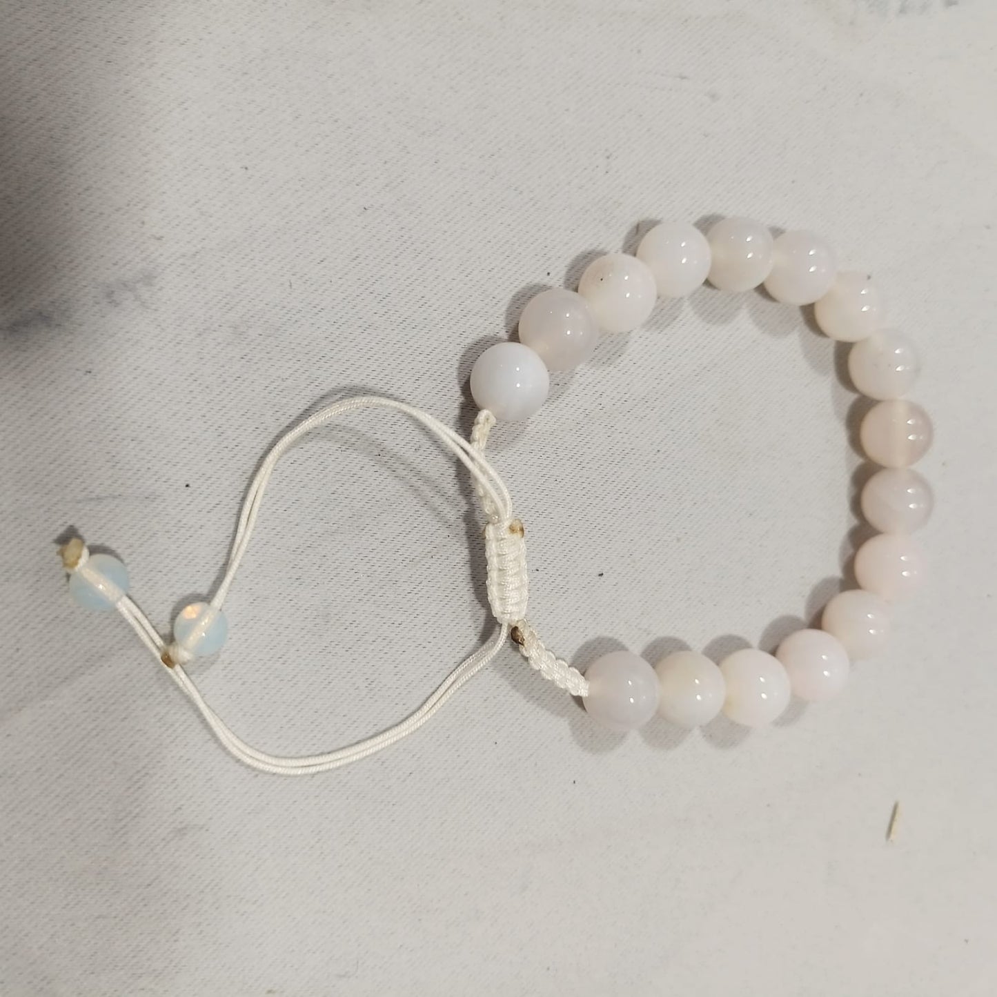 Natural Milky White Aqeeq Stone Bracelet - Genuine Gemstone Beaded Wristband Elegant Handcrafted Jewelry For Men And Women Fashion Accessory