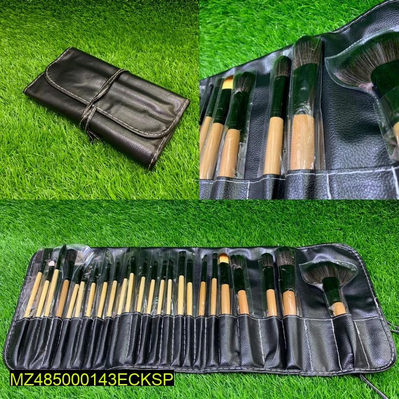 24-Piece Synthetic Makeup Brushes Set Black