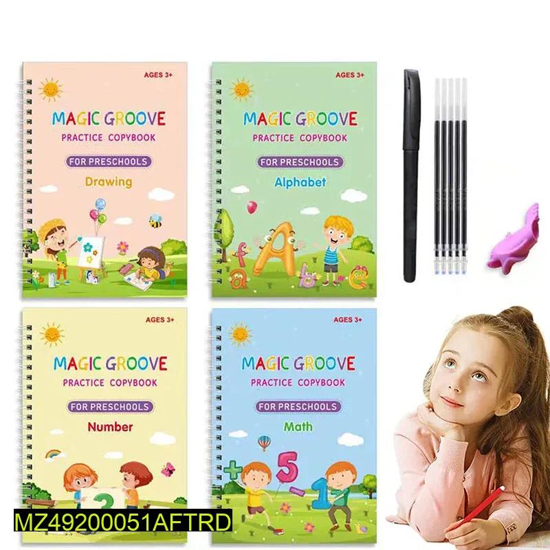 Magic Groove Practice Copybook Set for Kids Ages 3+