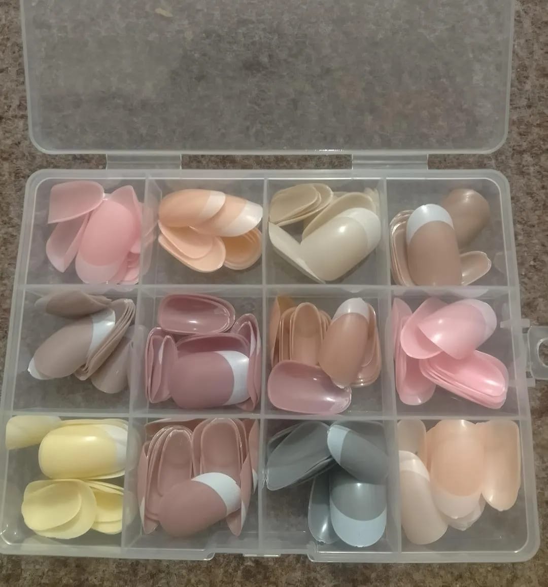 144 Pcs Multicolor False Nails Box Stylish Durable Easy To Use For Everyday Fashion Parties And Nail Art Designs - With Nail Glue