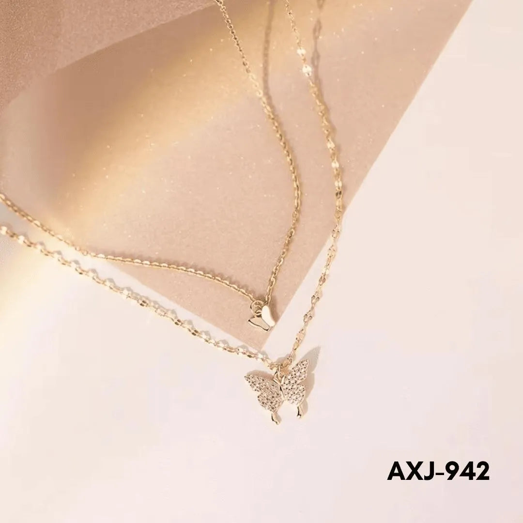 Silver Butterfly Necklace for Women