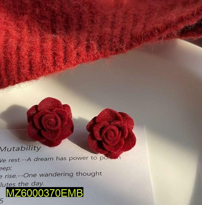 Red Rose Earrings for Women Daily Wear & Special Events