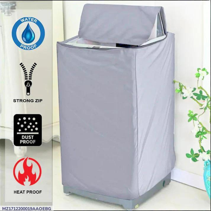 1 Ton Washing Machine Cover Waterproof Heat Proof Silver