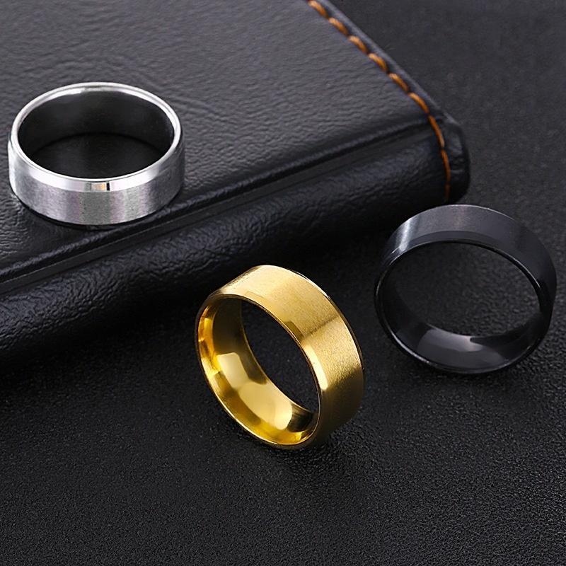 Adjustable Unisex Titanium Rings Gold Silver Black