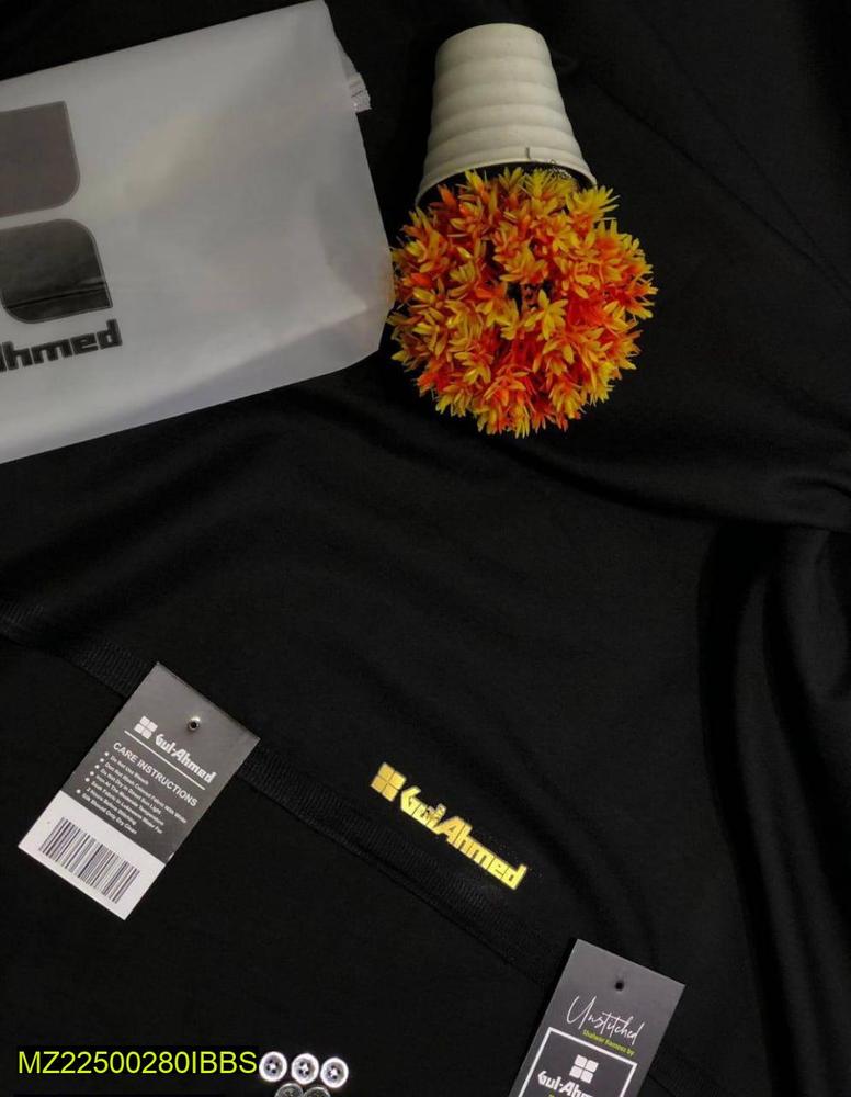Black Wash & Wear Men Suit Summer Daily Wear