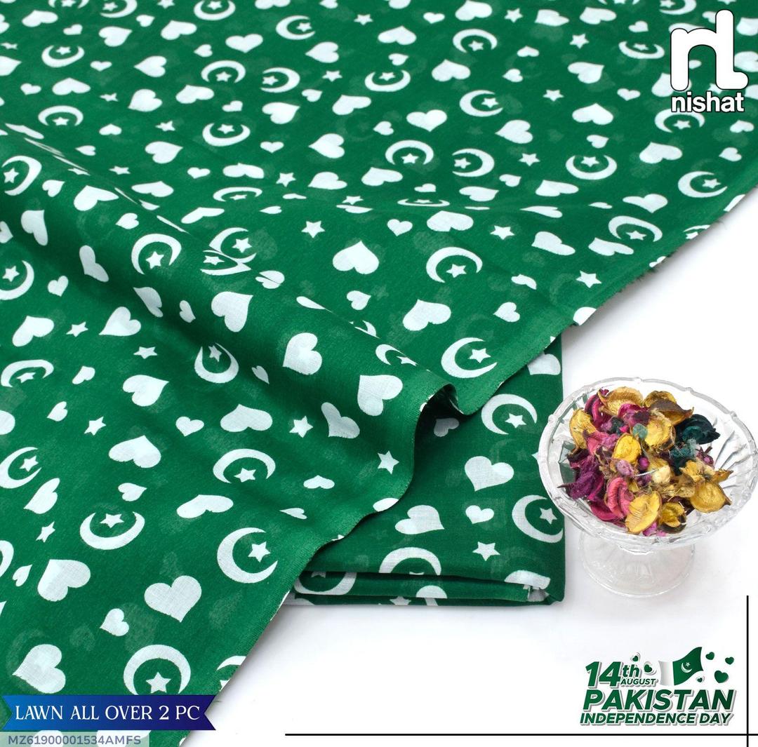 2 Pcs Women's Unstitched Digital Print Suit