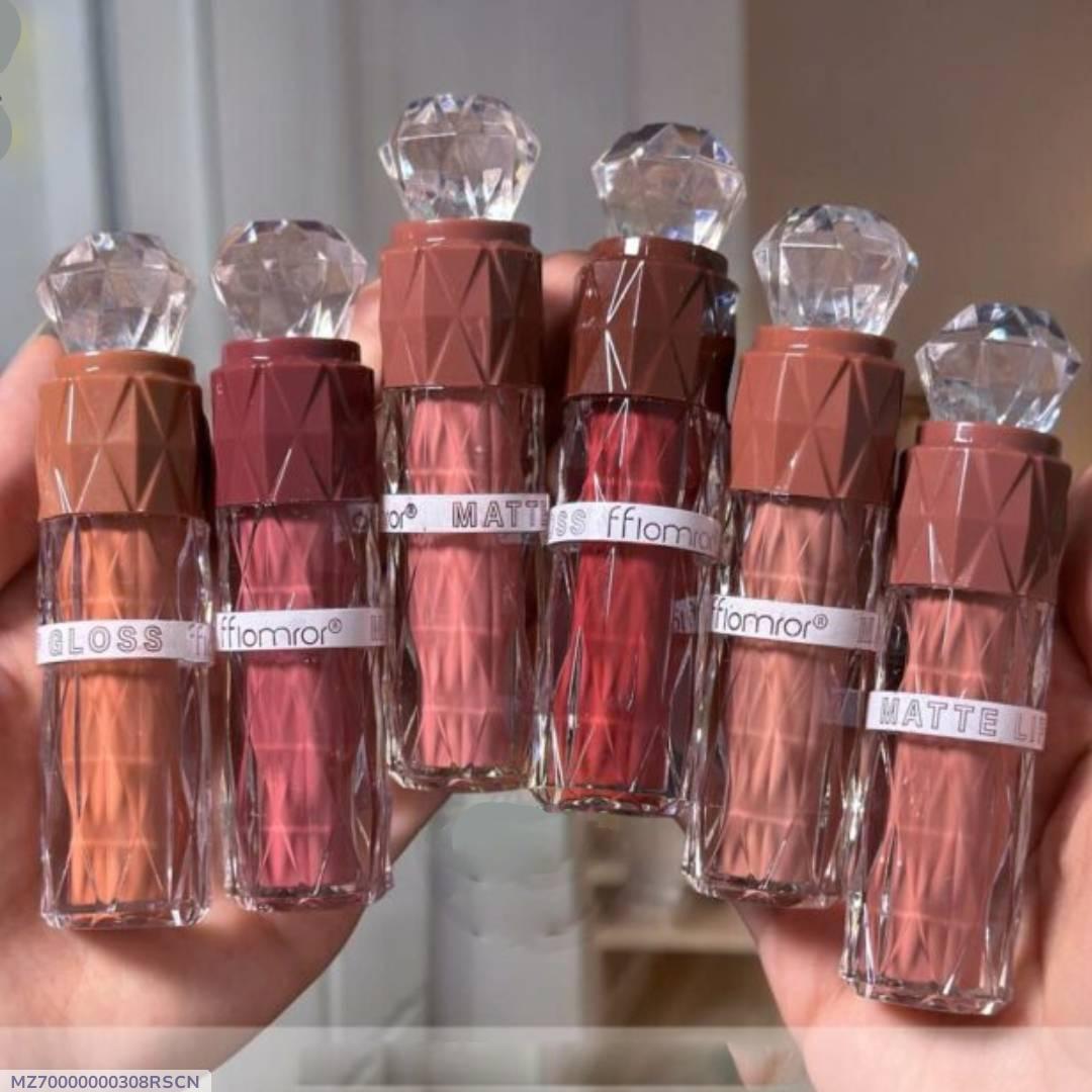 Diamond Velvet Glossy Lip Gloss 6 Pcs Set