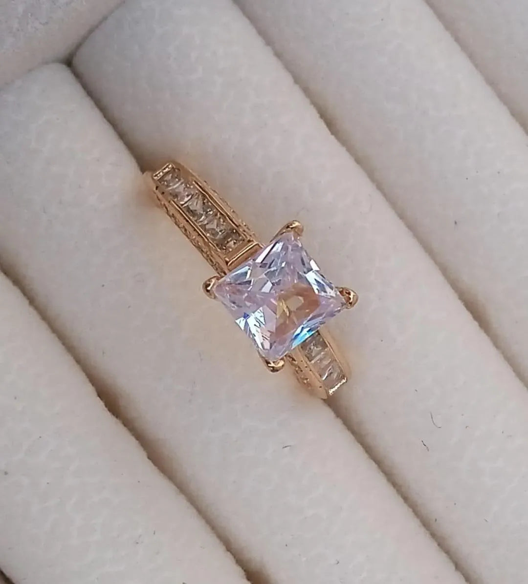 Vintage Gold Plated Crystal Ring for Pakistani Women