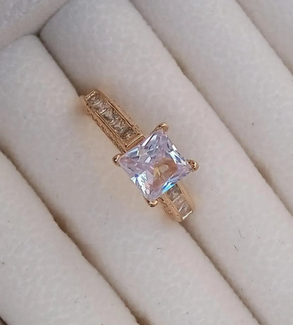 Vintage Gold Plated Crystal Ring for Pakistani Women