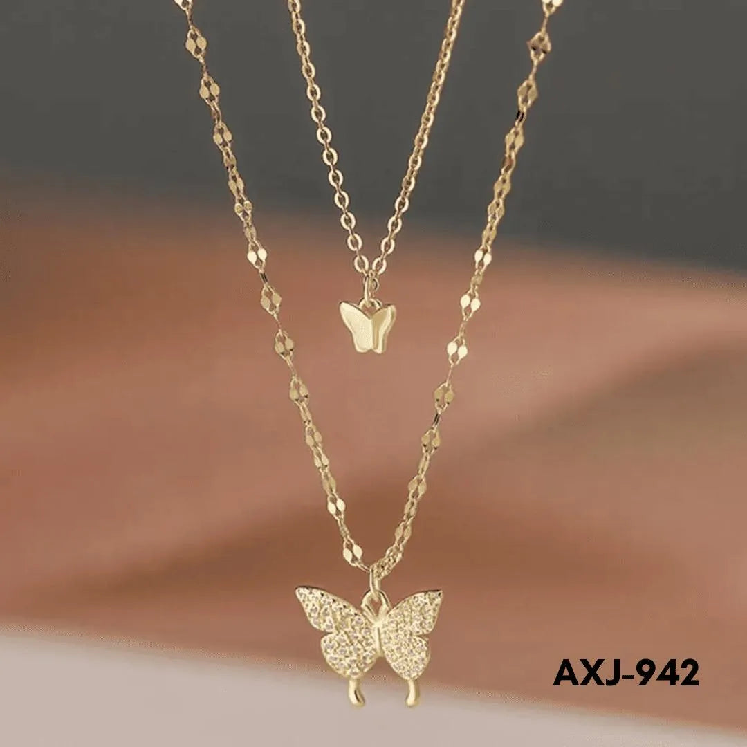 Silver Butterfly Necklace for Women