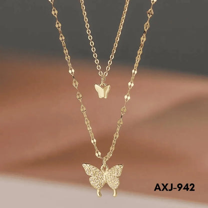 Silver Butterfly Necklace for Women