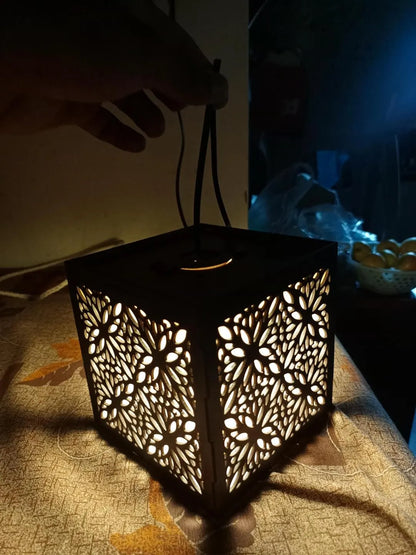 Modern Floral Ceiling Lamp Black Golden Glow
