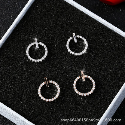 ZVT-168 Circle Zircon Korean Earrings – Elegant Fashion Jewellery, Stylish Accessory for Women