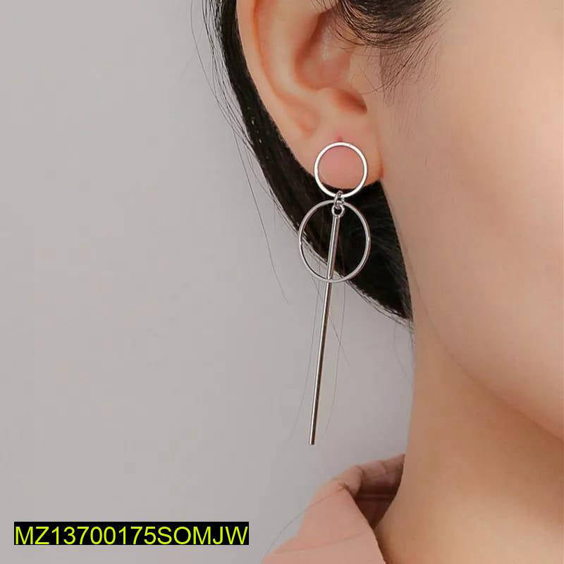 Silver Plated Geometric Drop Earrings for Women