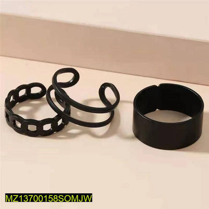 Black Adjustable Rings for Women, Premium Quality, Adjustable Fit, New Arrival, Best Price in Pakistan