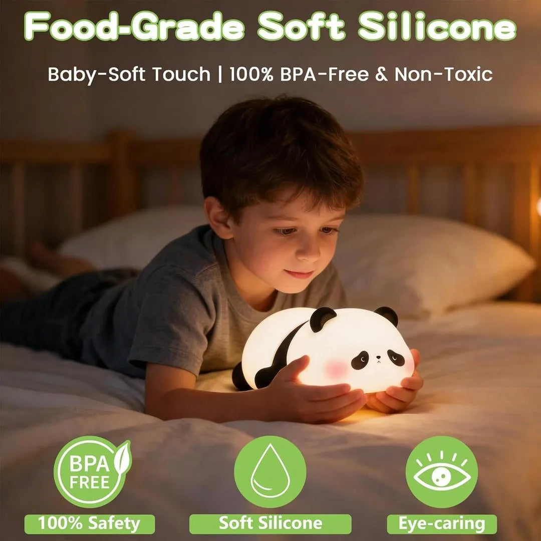Rechargeable Panda Lamp for Bedroom Study Space