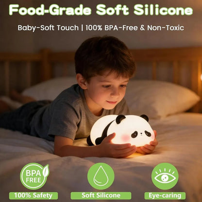 Rechargeable Panda Lamp for Bedroom Study Space