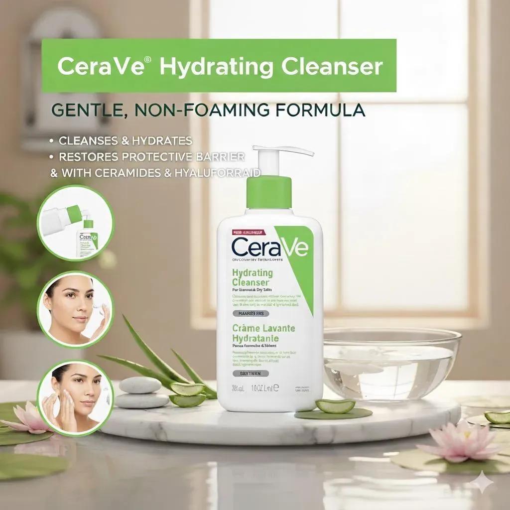 CeraVe Hydrating Cleanser Non-Foaming for Sensitive Skin