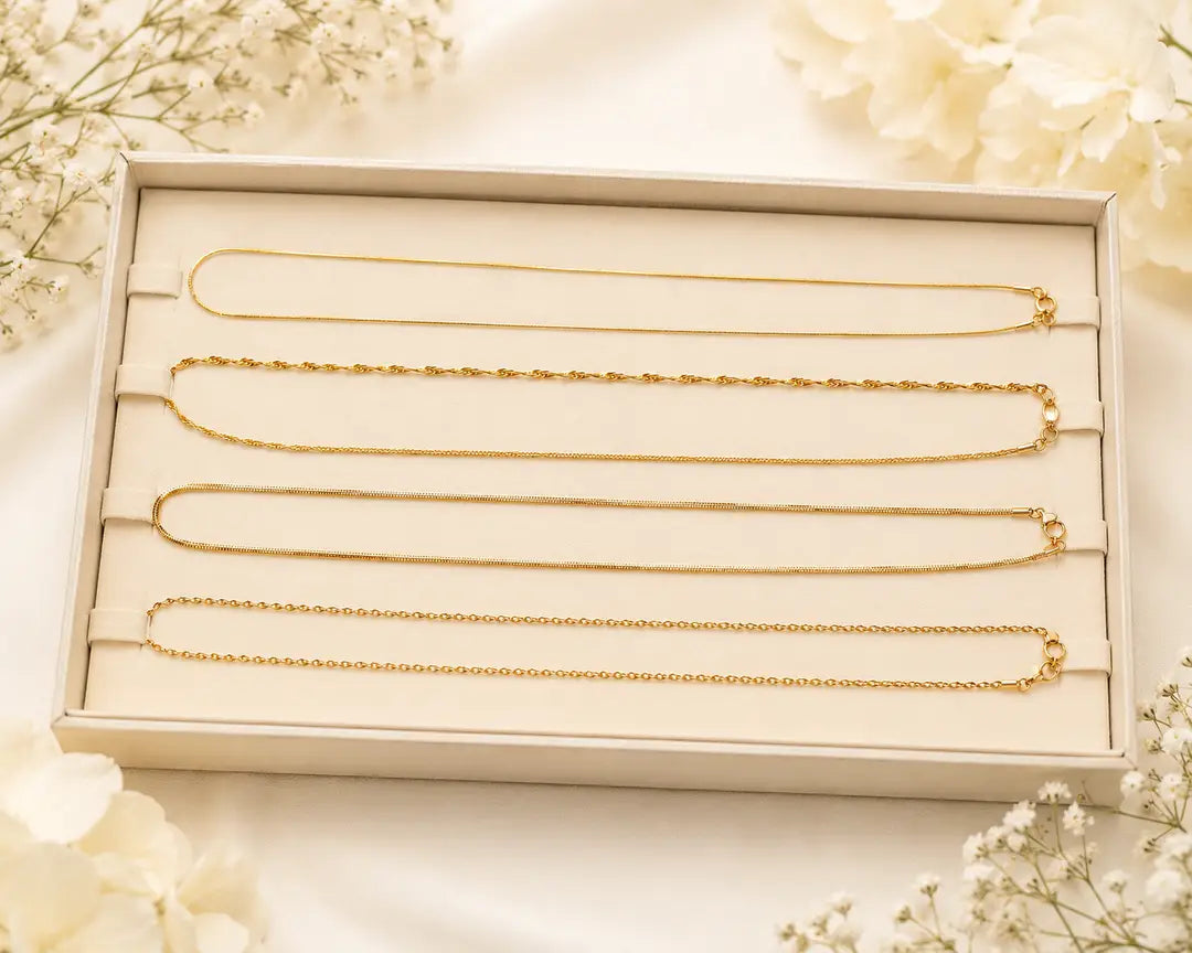 Plain Gold Plated Zircon Chain