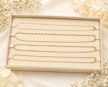 Plain Gold Plated Zircon Chain