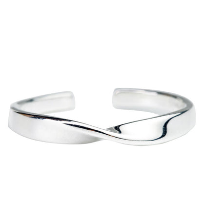 Sterling Silver Mobius Ring Adjustable Unisex Gift