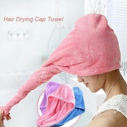 Hair Drying Cap Towel Microfiber Absorbent 2 Pcs