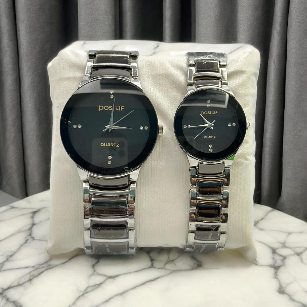 Couple Analog Watches Steel 36mm Set