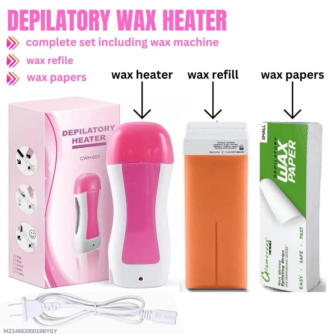 Wax Hair Remover Kit Pink White ABS Smooth Skin