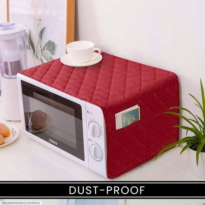 Microwave Cover Quilted Cotton Maroon Kitchen Protectant