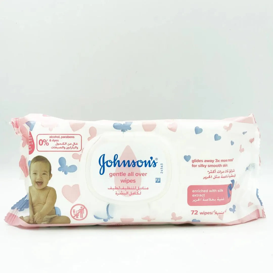 Johnson's 72 Pcs Gentle Wet Wipes for Daily Baby Care