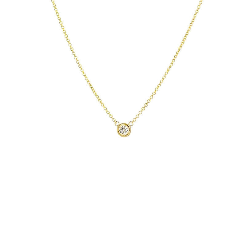 Gold Zircon Pendant Necklace for Women Daily Wear Luxury