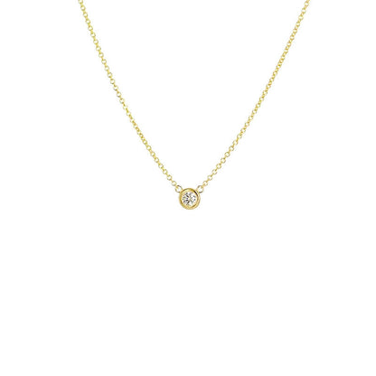 Gold Zircon Pendant Necklace for Women Daily Wear Luxury