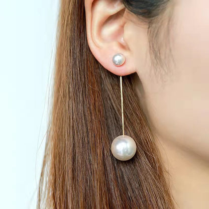 AWJ-157 Elegant Pearl Hanging Korean Earrings – Stylish, Lightweight & Trendy Fashion Jewelry for Women