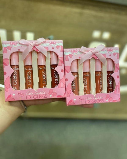 4 Pcs Matte Lip Gloss Set Multicolor Nude Shades