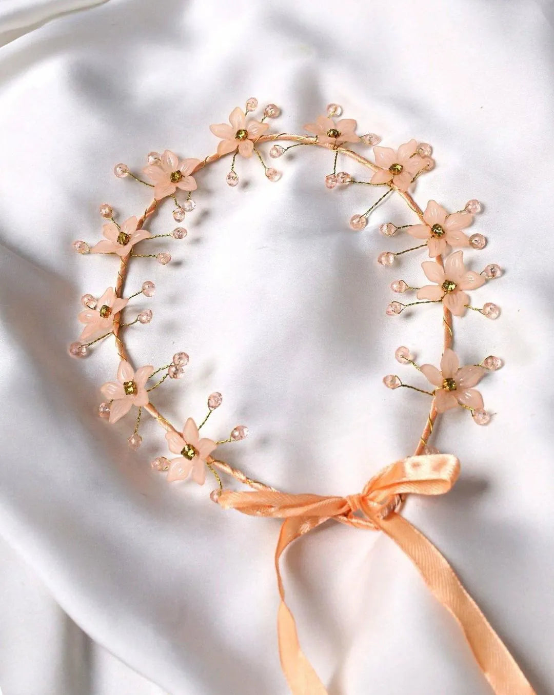 Elegant Red Beaded Hair Band for Women