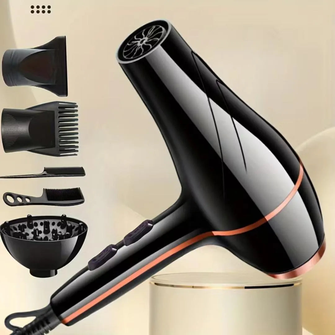 Premium Hair Dryer Black Fast Drying Salon Quality