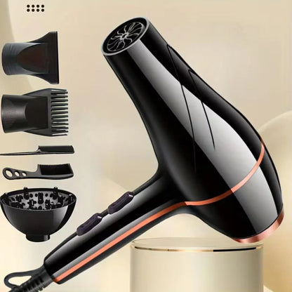 Premium Hair Dryer Black Fast Drying Salon Quality