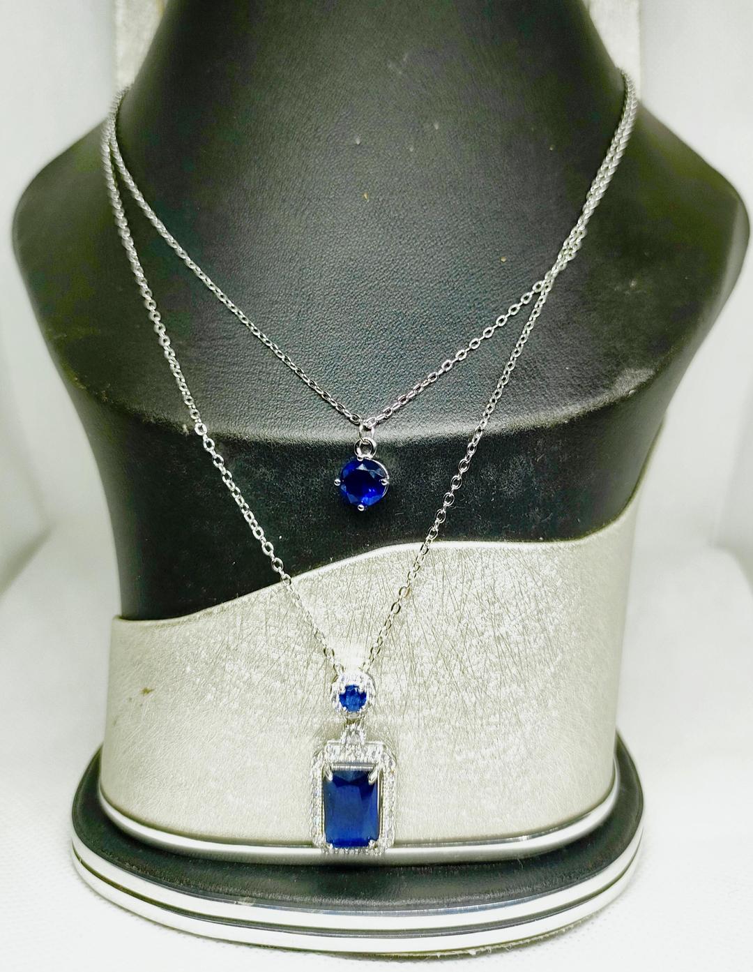 Green Blue Pendant for Women Daily Wear & Wedding