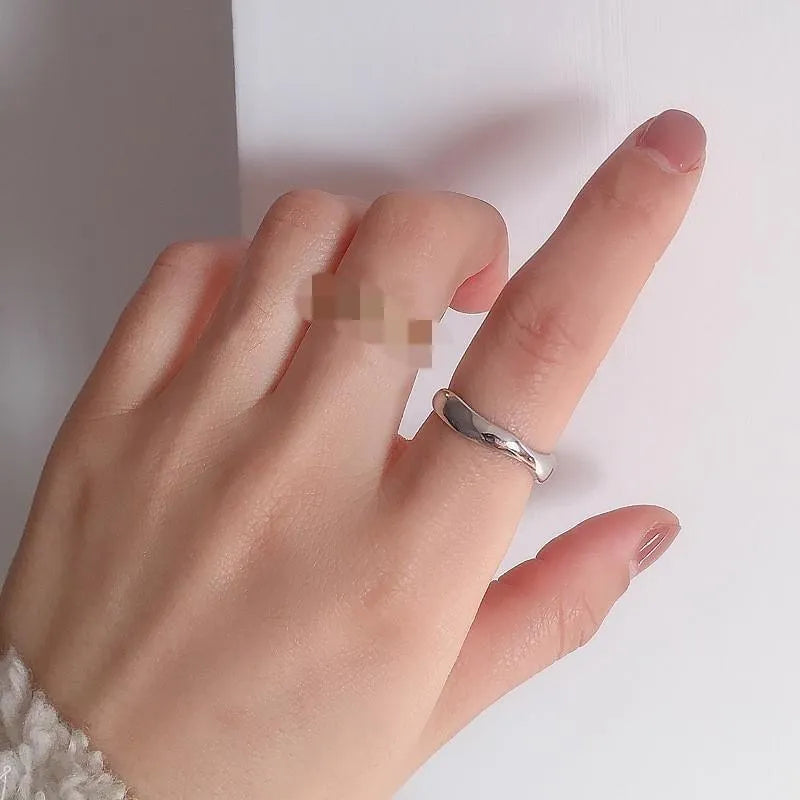 Adjustable Silver Ring for Women Modern Design Elegant Daily Wear