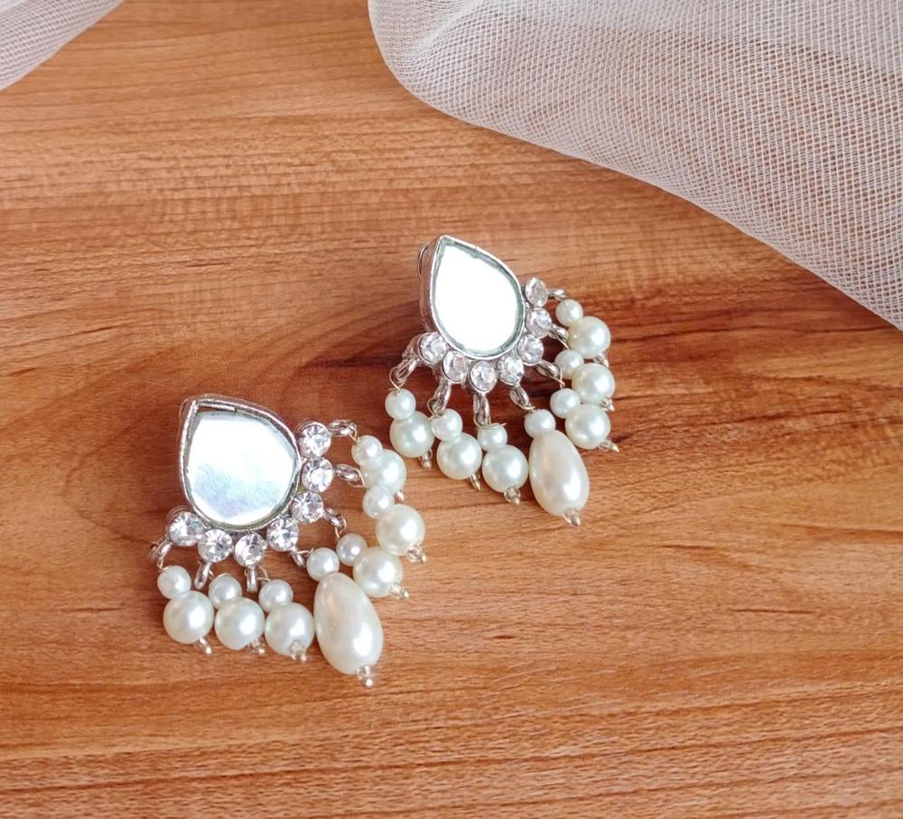 Gold Plated Pearl Earrings for Weddings & Parties