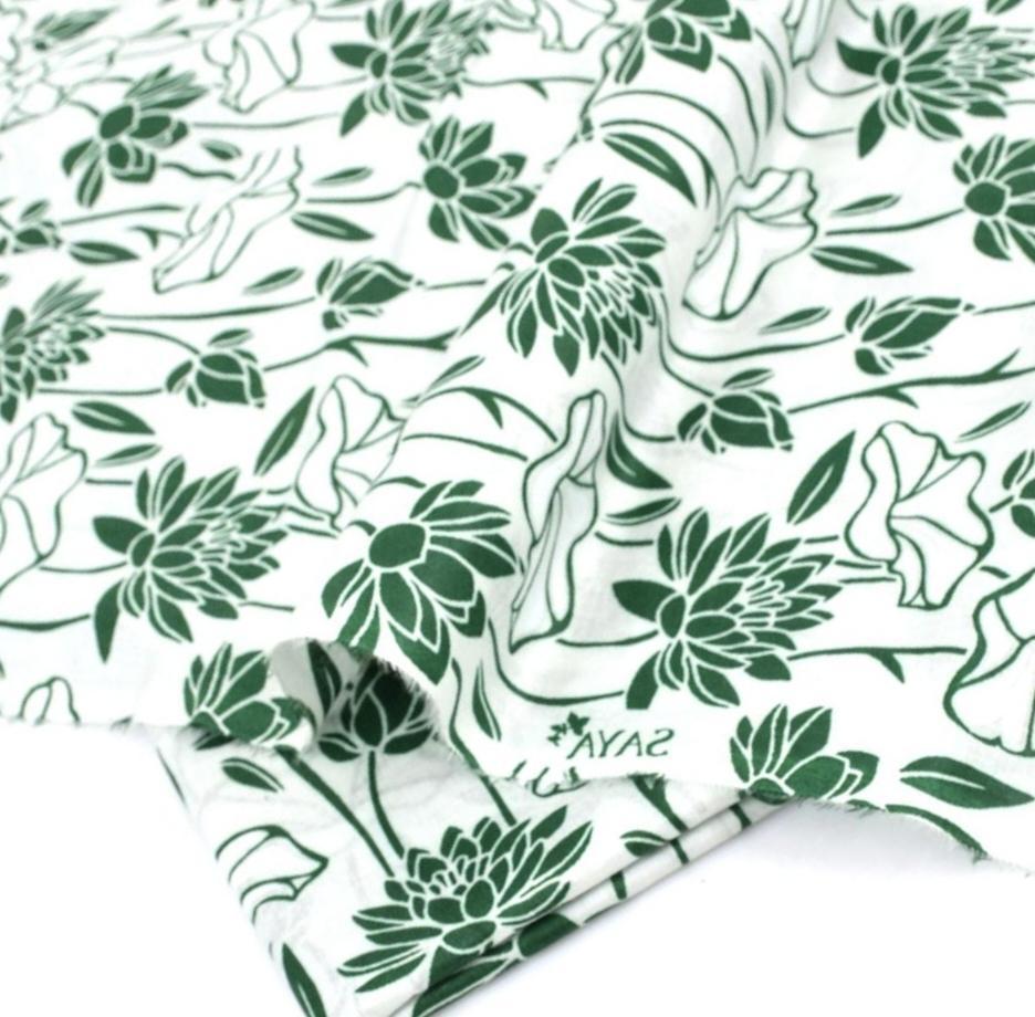 Premium Lawn Suit Green Floral 14th August Celebration