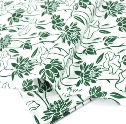 Premium Lawn Suit Green Floral 14th August Celebration