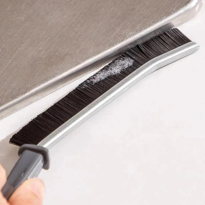 Compact Grey Cleaning Brush for Home & Car