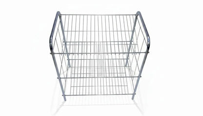 3-Tier Stainless Steel Shoe Rack Silver Minimalist