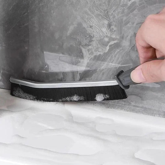 Compact Grey Cleaning Brush for Home & Car
