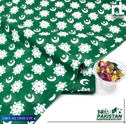 2 Pcs Women's Unstitched Digital Print Suit