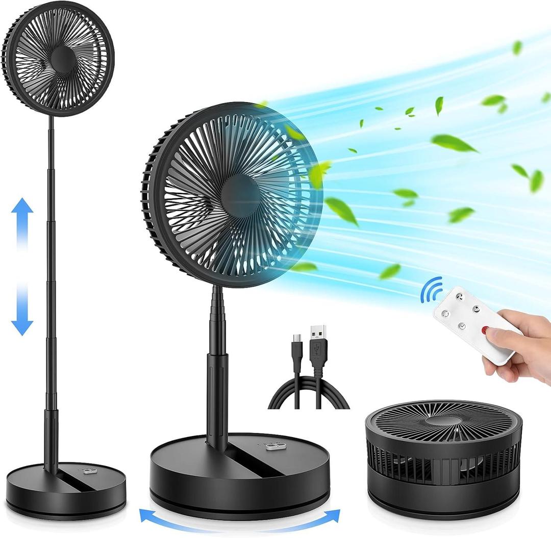 Rechargeable Desk Fan Green 20W Portable